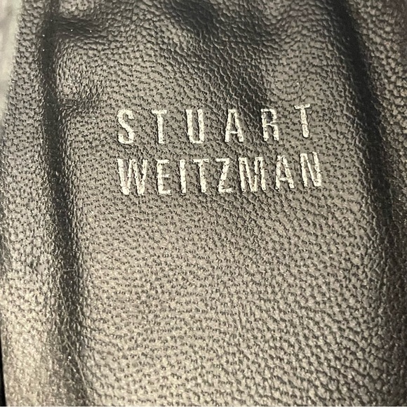 Stuart Weitzman Gray Flannel Pointed Toe Slip On Low Wedge Loafer Shoes Sz 8.5 - Picture 9 of 12